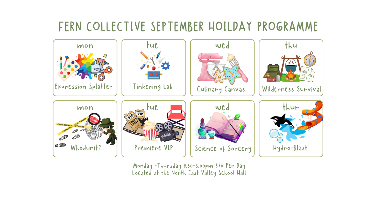 September School Holiday Programme – Bookings Now Open!